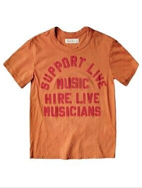 Imogene + Willie "The Support Live Music" Tee In Orange